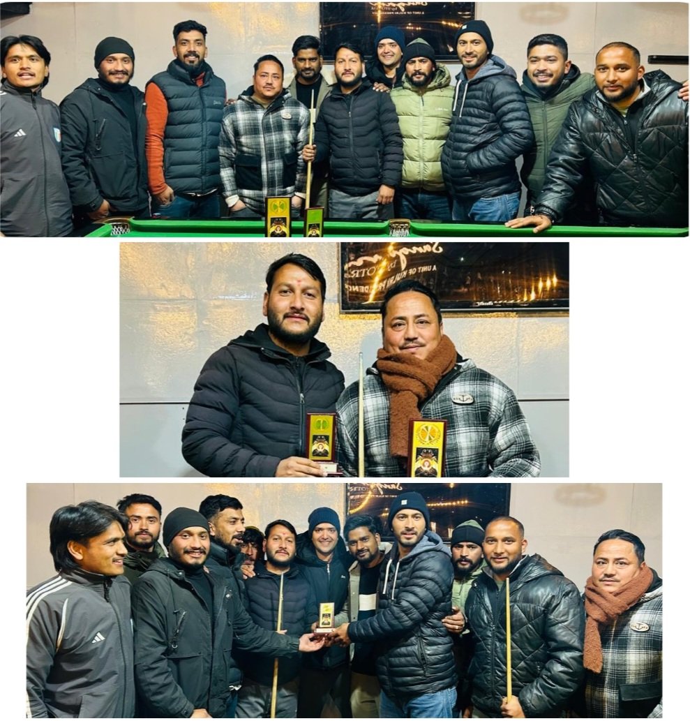 मसूरी में 8 बॉल पूल इंडोर टूर्नामेंट का भव्य आयोजन